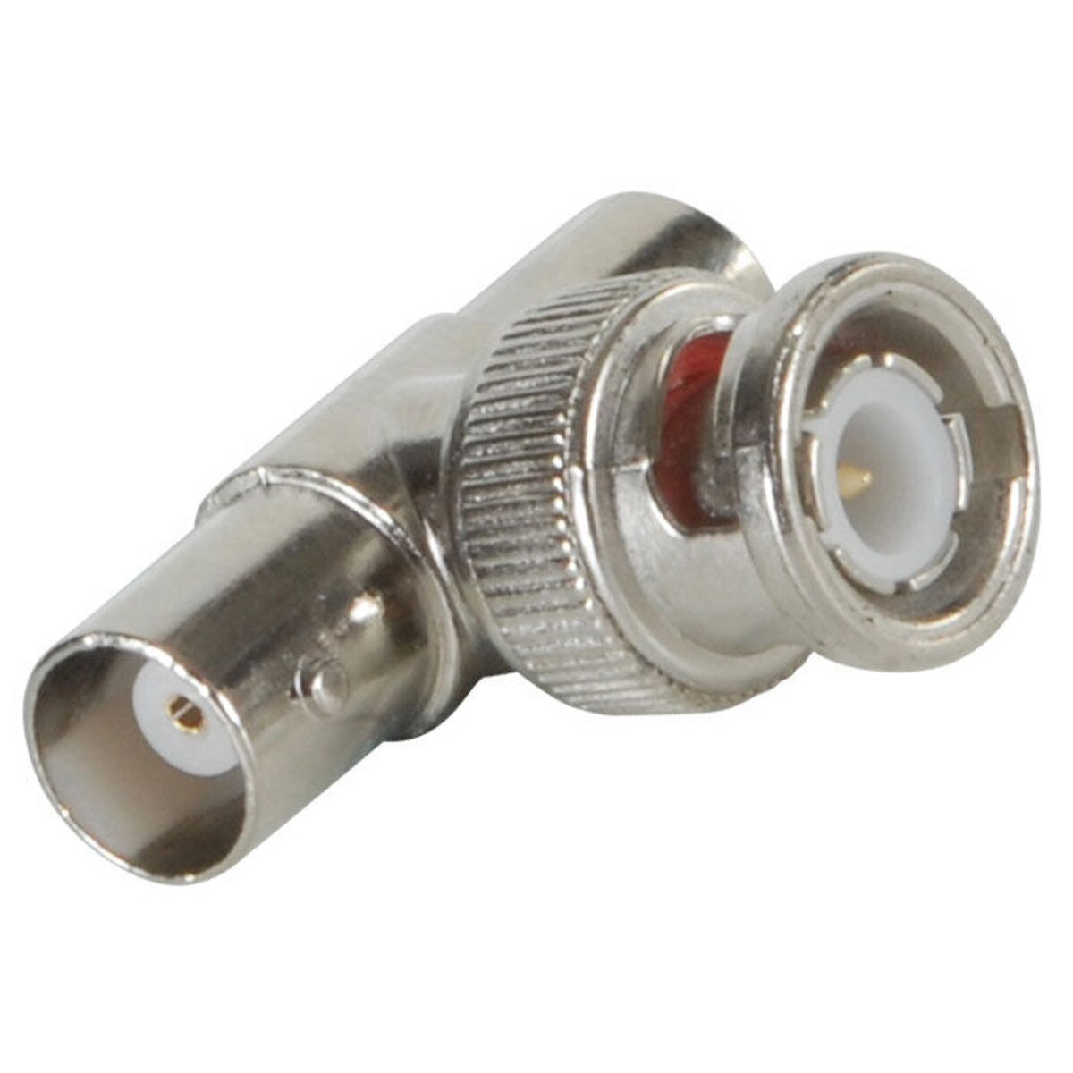 BNC T Adapter MFF MaleFemaleFemale